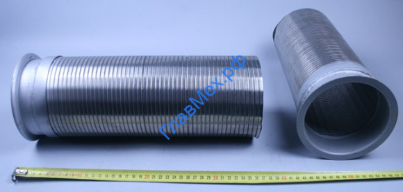 Гофра глушителя L=370 D=125 прямая под 1 хомут 6х4  HOWO (WG9725540053)